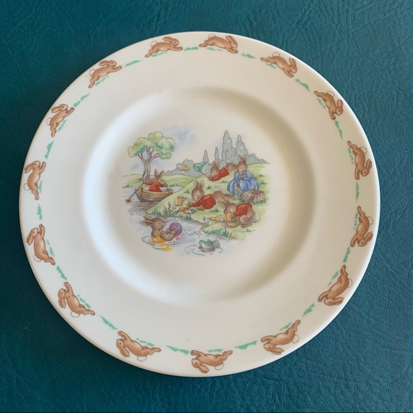 Royal Doulton Bunnykins English Fine Bone China Child’s Plate Collectible EUC - Picture 1 of 5